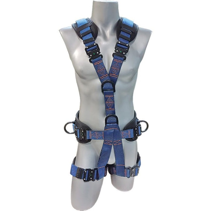 5 Point Full Body Harness with Adjustable Shoulder & Thigh Straps plus D Rings