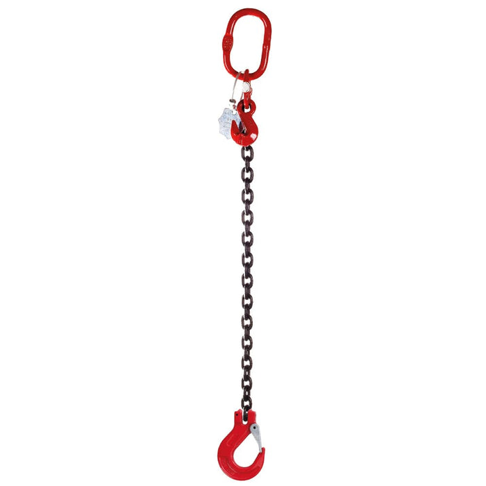 1 Leg 2.0 tonne 8mm Lifting Chain Sling with choice of length and hooks